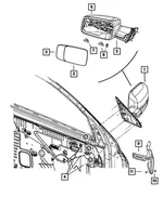 Outside Rear-View Mirror, Left - Mopar (6YJ71NRVAA) - view 4