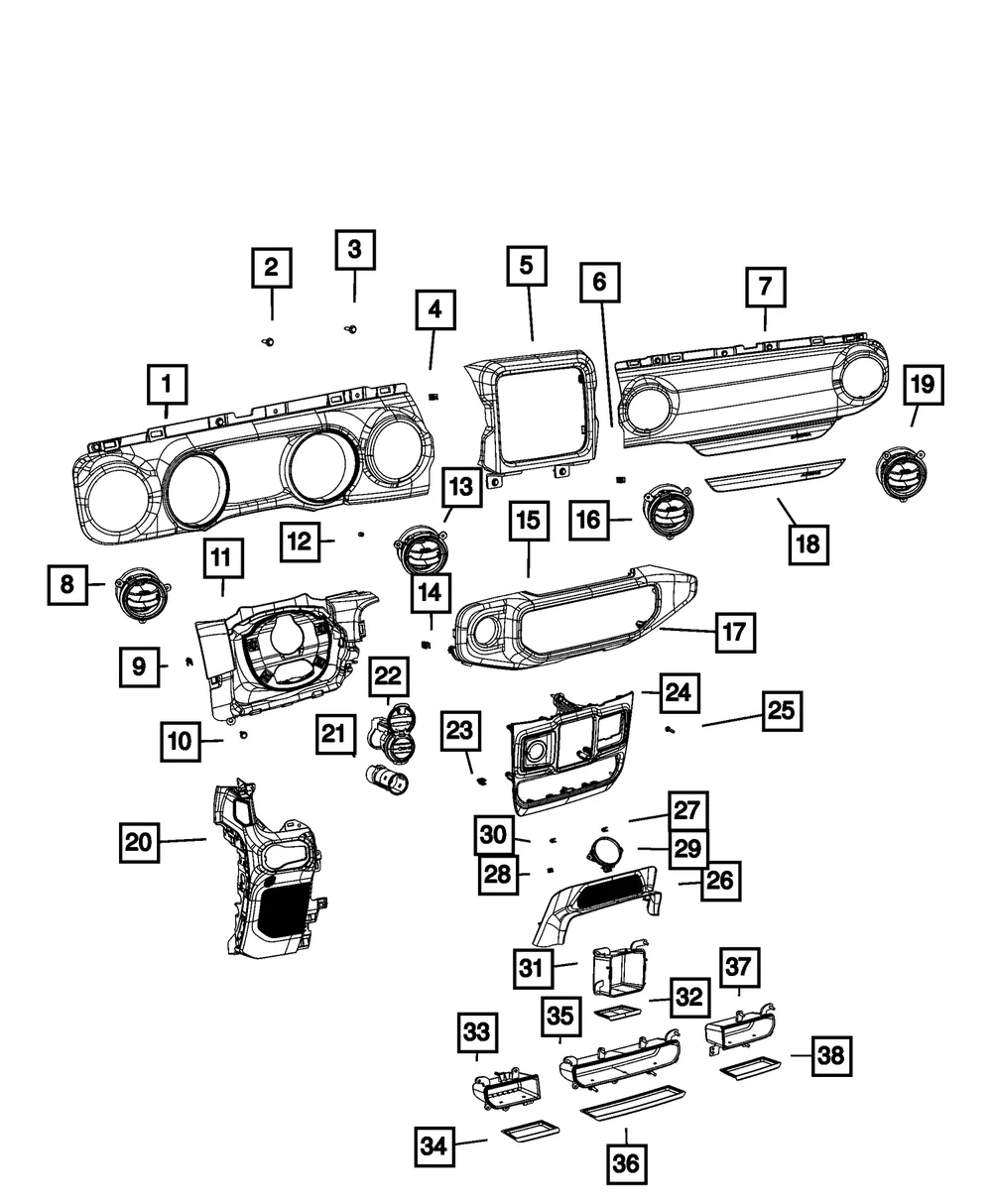 Passenger Air Bag Door - Mopar (6ac261r3ad)
