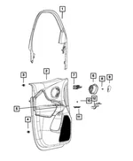 Front Door Trim Panel, Left - Mopar (6ax482l1ab) - view 11