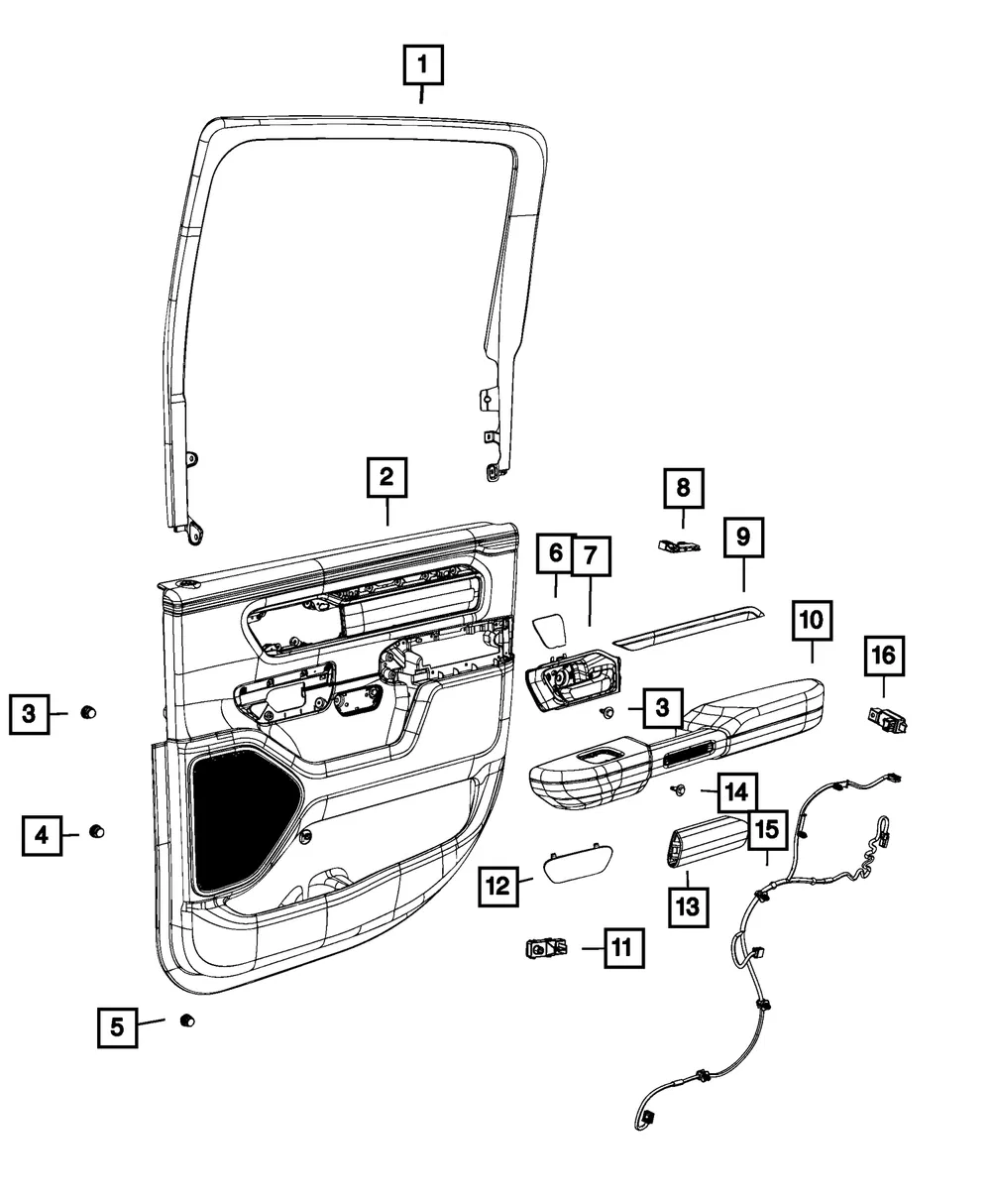 Inside Release Handle, Right - Mopar (6bb141r9ae)