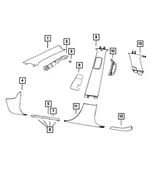 Grab Handle, Left - Mopar (6em33lc5aa) - view 10