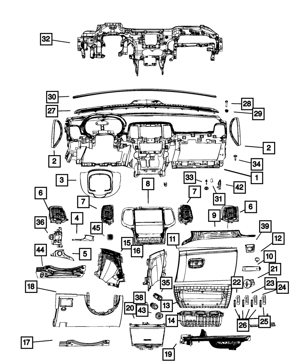 Instrument Panel Applique - Mopar (6eq26aaaaa)