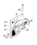 Inside Release Handle, Left - Mopar (6er87ps4ab) - view 8