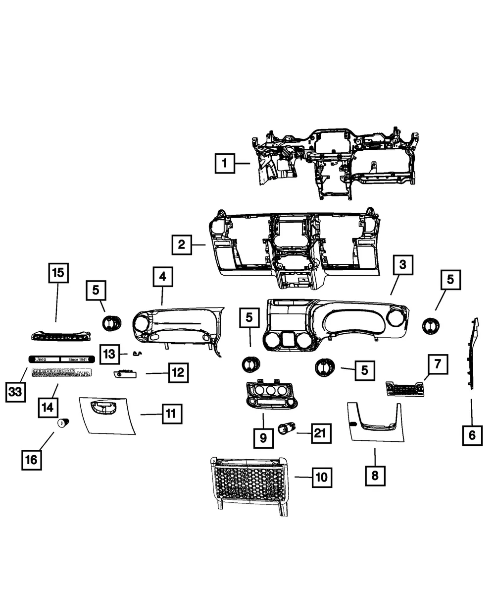 Instrument Panel Applique - Mopar (6ew09ld4aa) - view 5