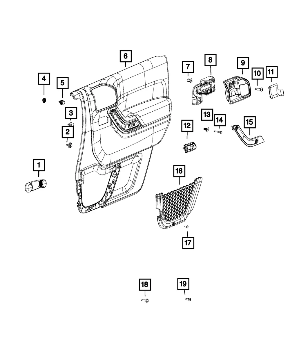 Grab Handle Bezel, Left - Mopar (6ey51mx7aa) - view 5