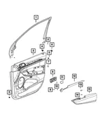 Front Door Trim Armrest, Left - Mopar (6fm85lr5aa) - view 10