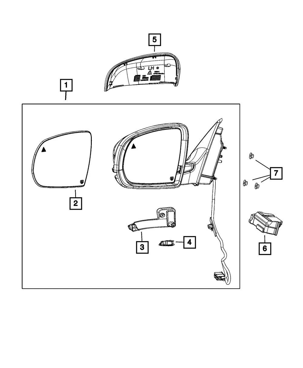 Mirror Cap, Left - Mopar (6fn93ldsaa)