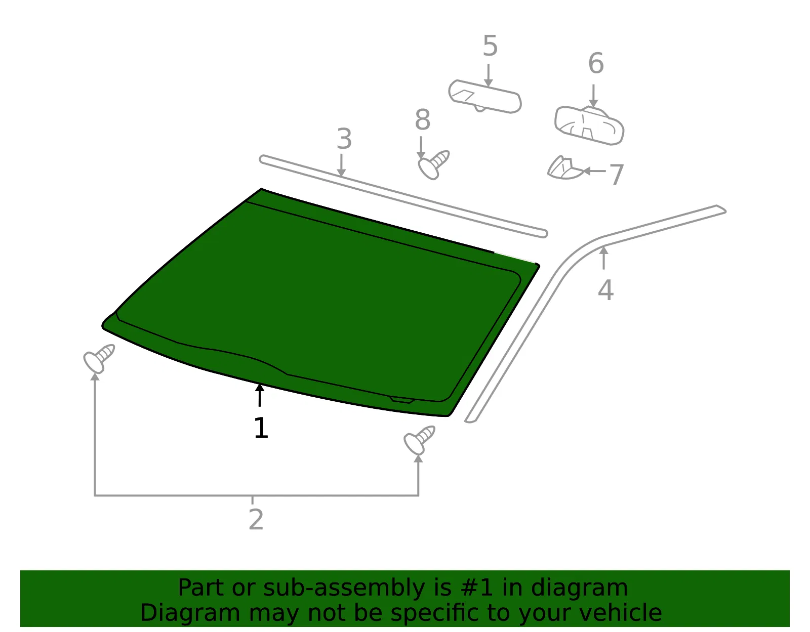 Windshield - Ford (6l3z1503100aa) - view 4