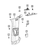 C Pillar Molding, Left - Mopar (6ml23tx7ac) - view 8