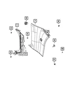 D Pillar Molding, Right - Mopar (6ml28tx7ac) - view 8
