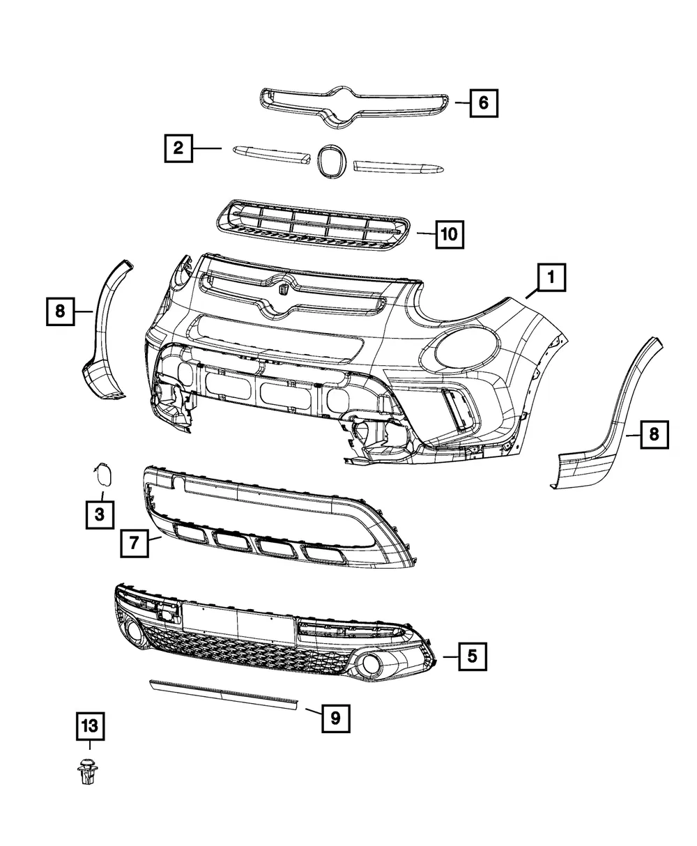Front Lower Fascia - Mopar (6qm86u00aa)