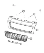 Grille Surround - Mopar (6rd01sz0ab) - view 6