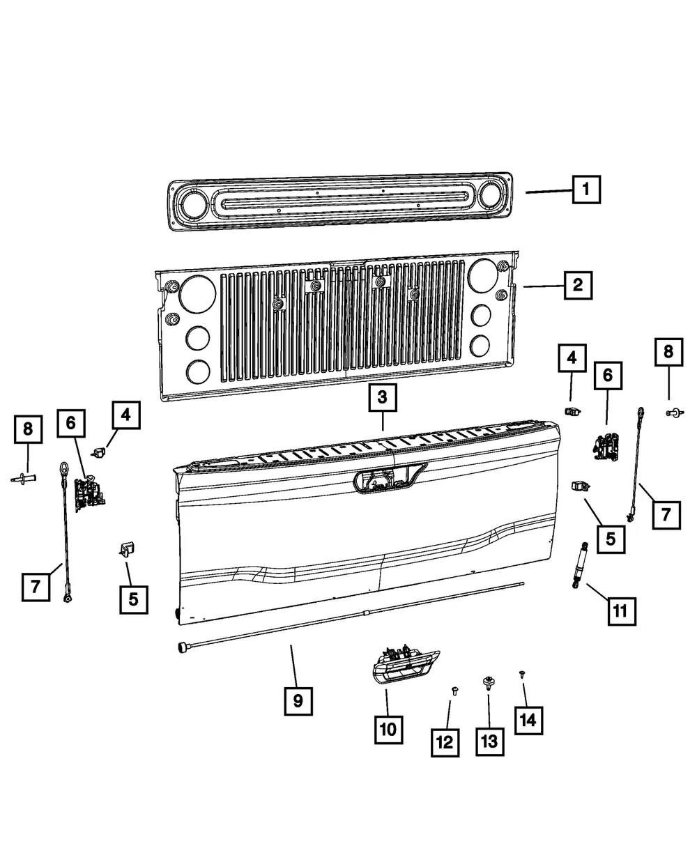 Tailgate Handle - Mopar (6rn821buaa) - view 4