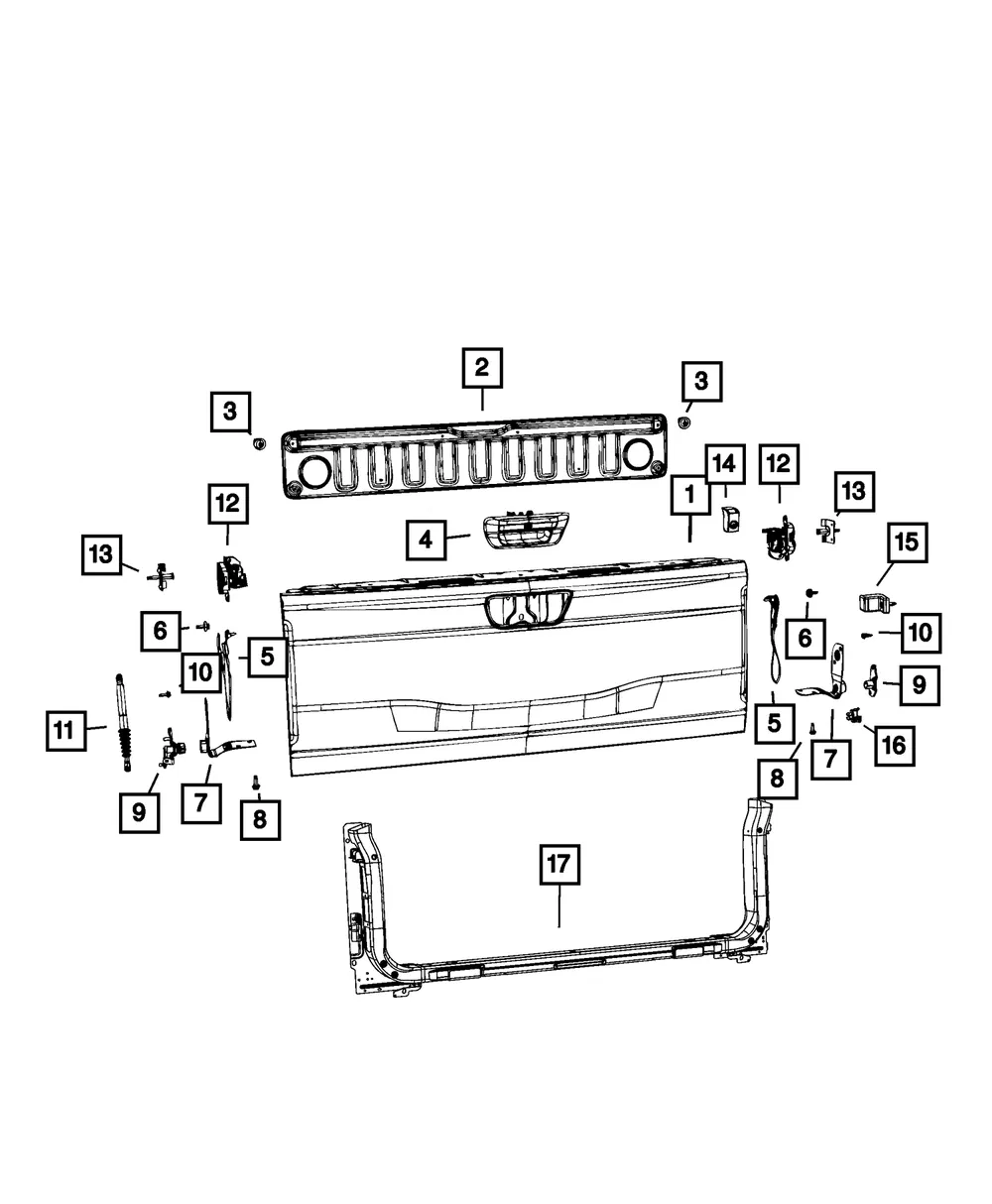 Tailgate Handle - Mopar (6rn821wdaa)