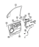 Front Door Trim Panel, Left - Mopar (6sl331x7aa) - view 8