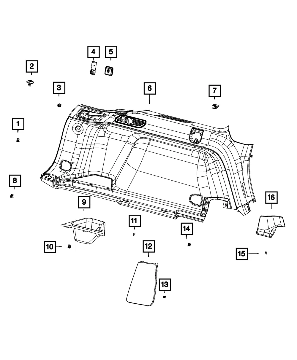 Quarter Trim Panel - Mopar (6sw48tx7ad)