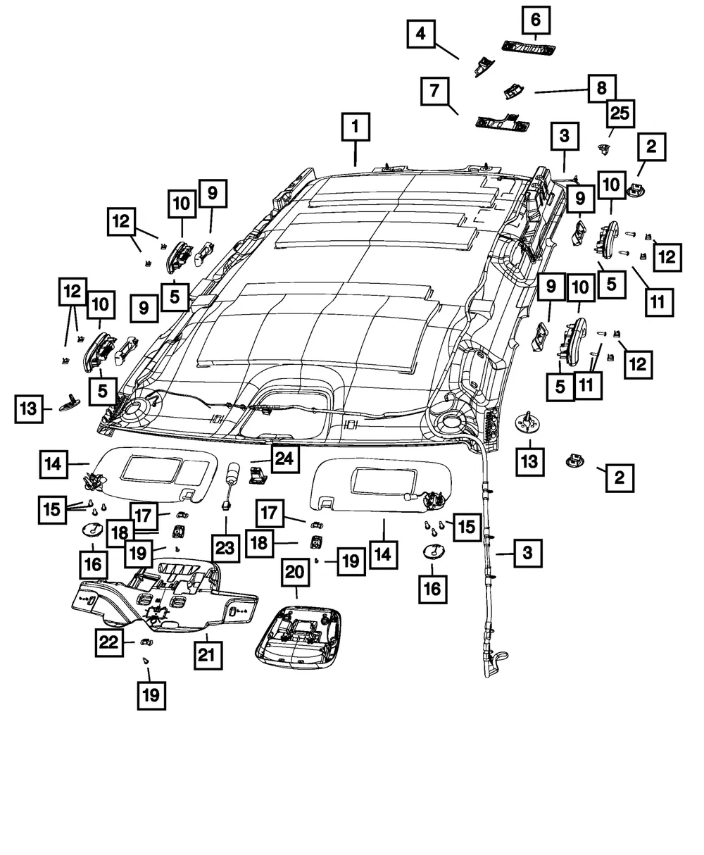 Headliner - Mopar (6uj43dx9aa) - view 4