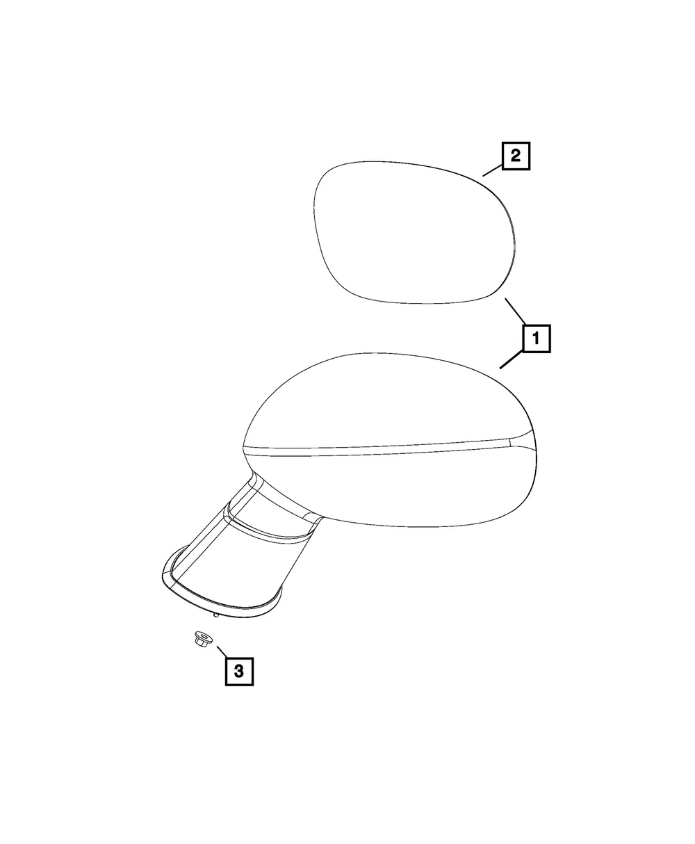 Outside Rear-View Mirror, Left - Mopar (6wa35vecab)