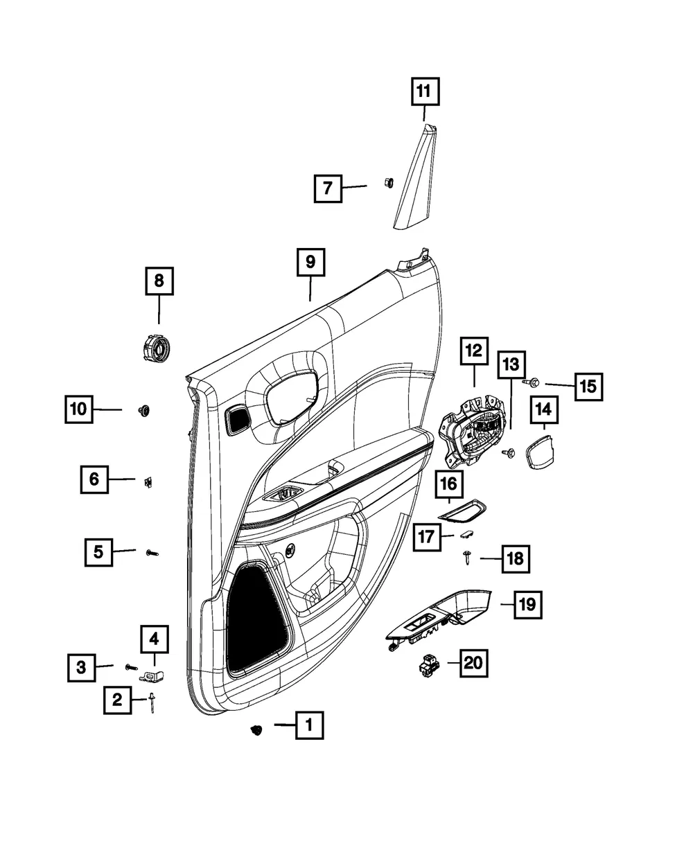Door Plug, Right - Mopar (6wc62dx9aa)