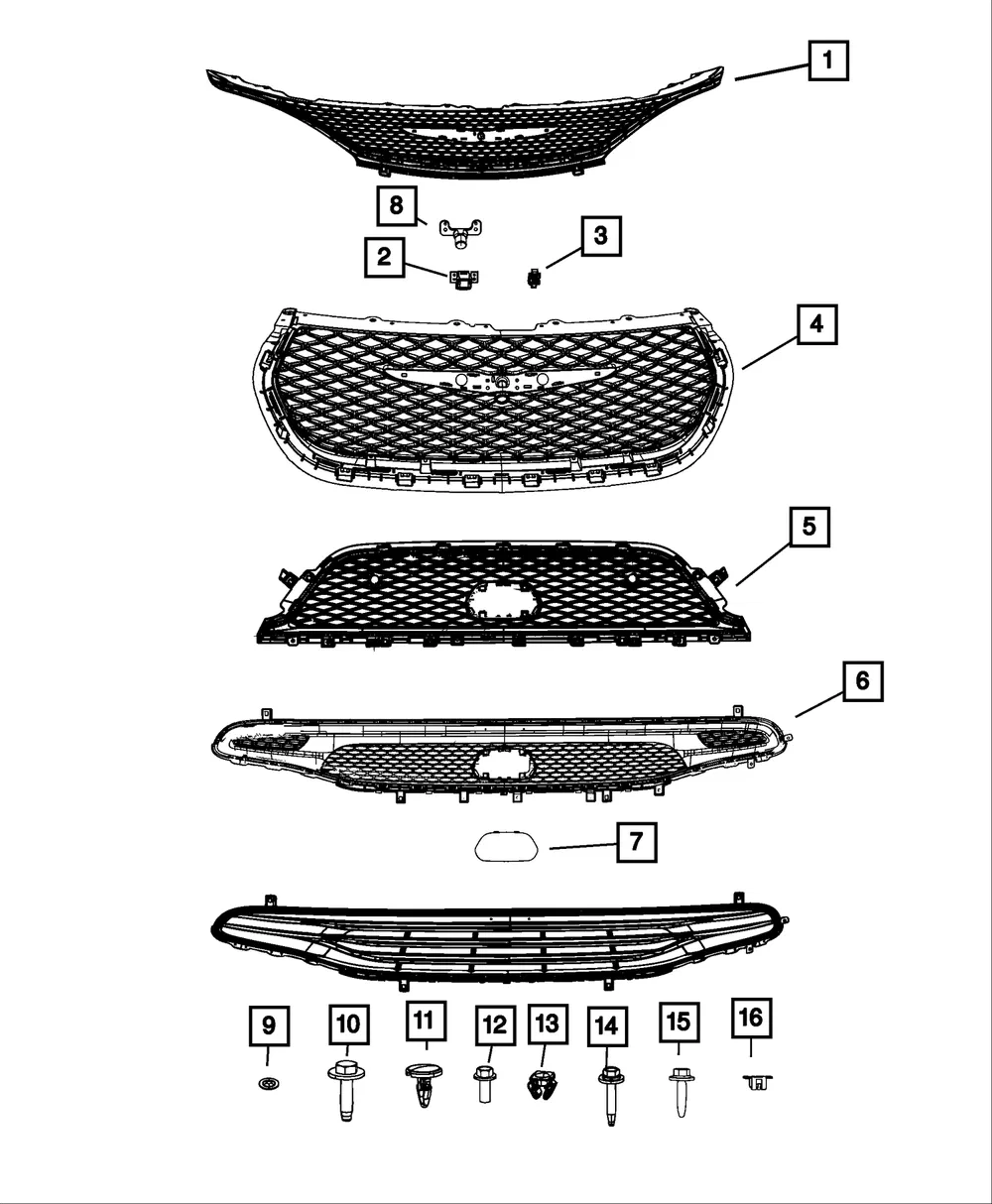 Lower Grille - Mopar (6wf66dx8ab) - view 4