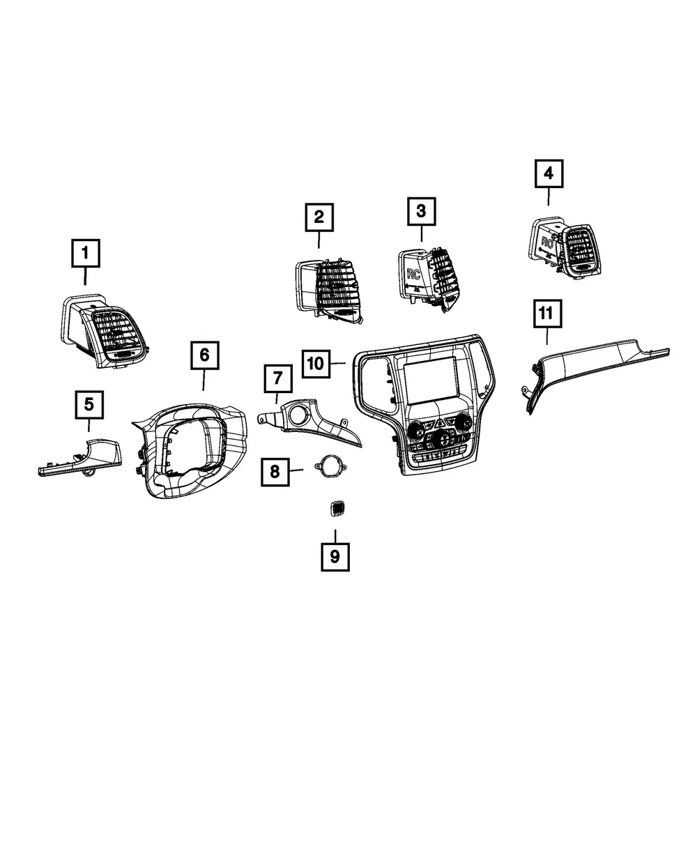 Instrument Panel Applique - Mopar (6wn31aaaaa) - view 4