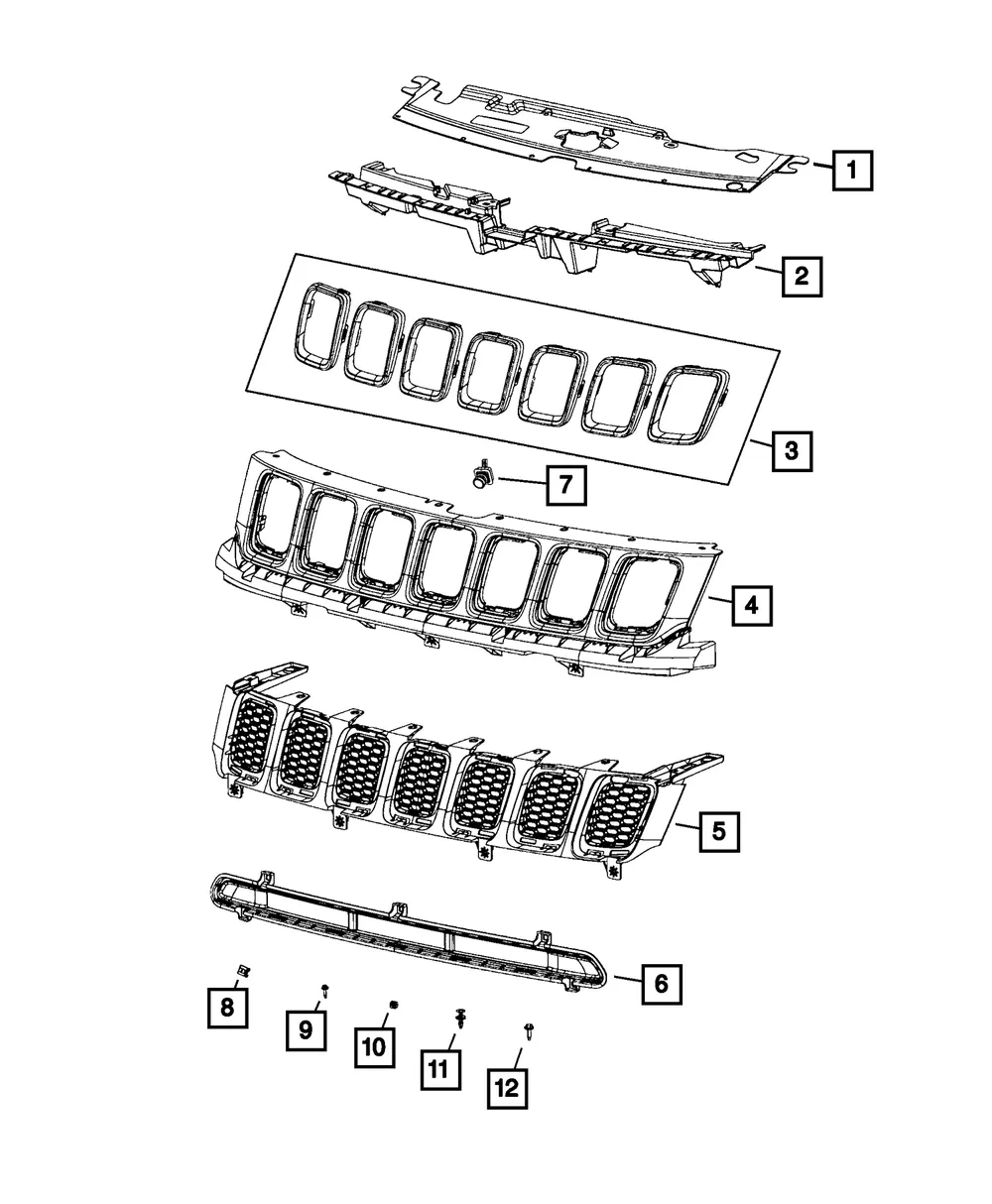 Texture Grille - Mopar (6wq66gxhaa)