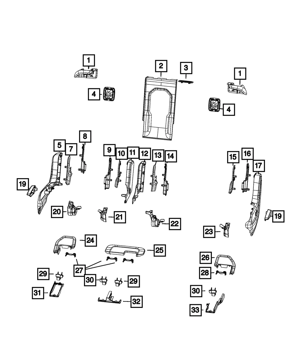 Recliner Handle, Left - Mopar (6xt61wt3ab)