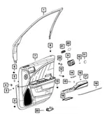 Front Door Trim Panel Assembly, Left - Mopar (6yd871x9ab) - view 9