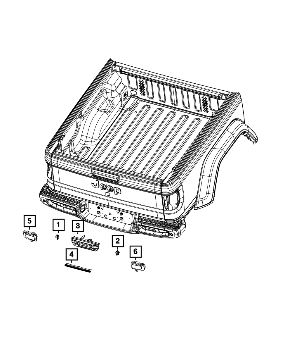 Tailgate Handle - Mopar (7AE30GW7AC)