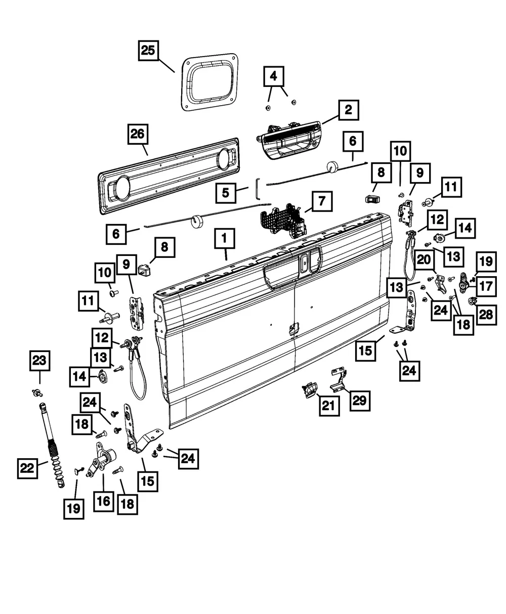 Tailgate Handle - Mopar (7AE30LDSAC)