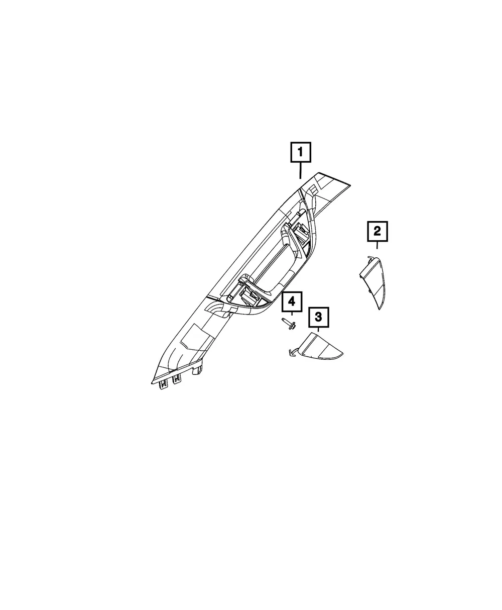 A Pillar Molding, Left - Mopar (7DR031ZTAB)