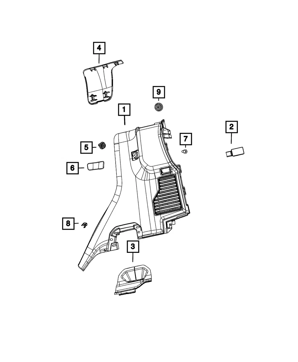 Quarter Trim Panel, Left - Mopar (7ES41TX7AC) - view 4