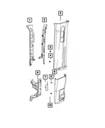 B Pillar Upper Trim Panel, Right - Mopar (7ET18TX7AB) - view 8