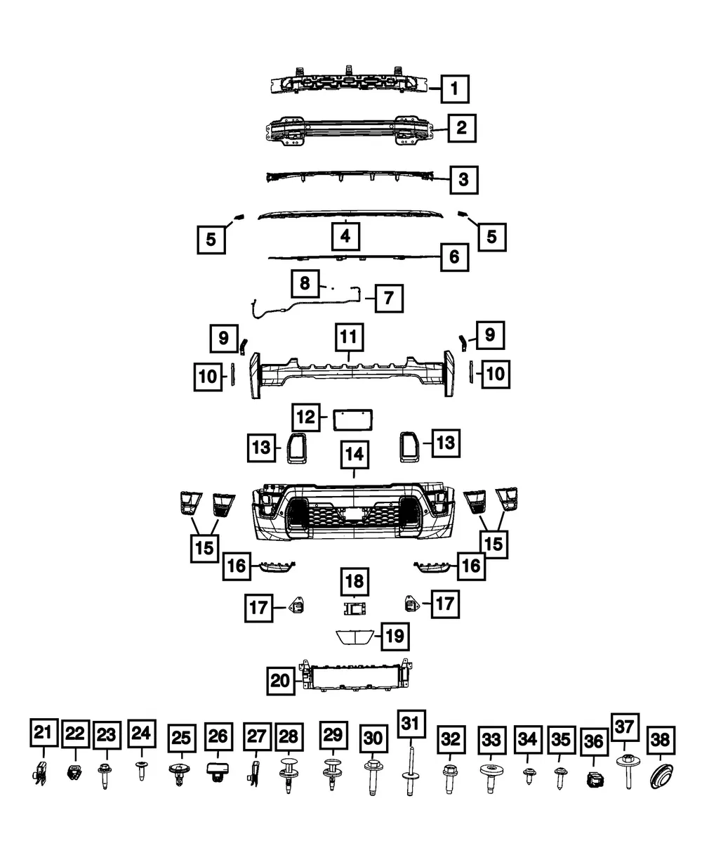 Fascia Support Bracket - Mopar (7KM80GXHAA)