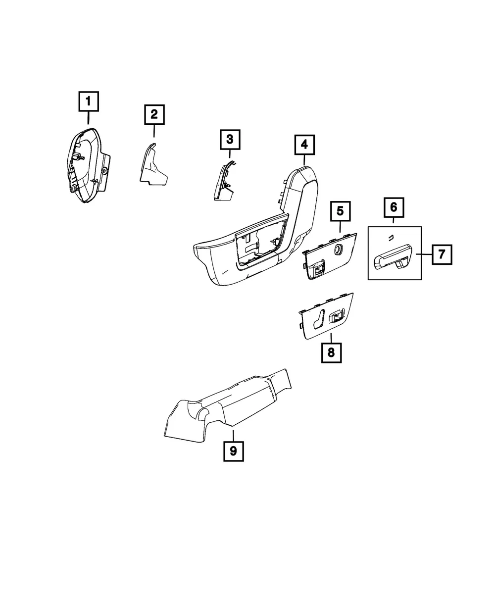 Recliner Handle - Mopar (7KX43TX7AA)