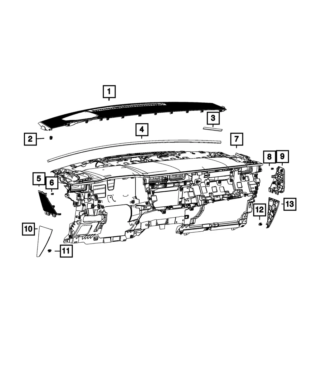 Defroster Grille - Mopar (7KZ97TX7AB)