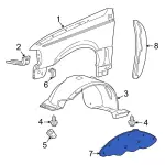 Splash Shield - Ford (7L5Z-16102-A) - view 12