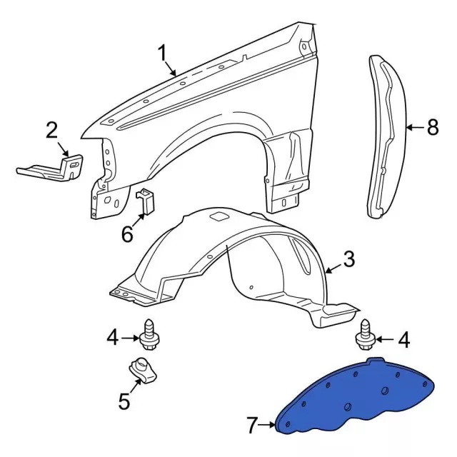Splash Shield - Ford (7L5Z-16102-A) - view 4