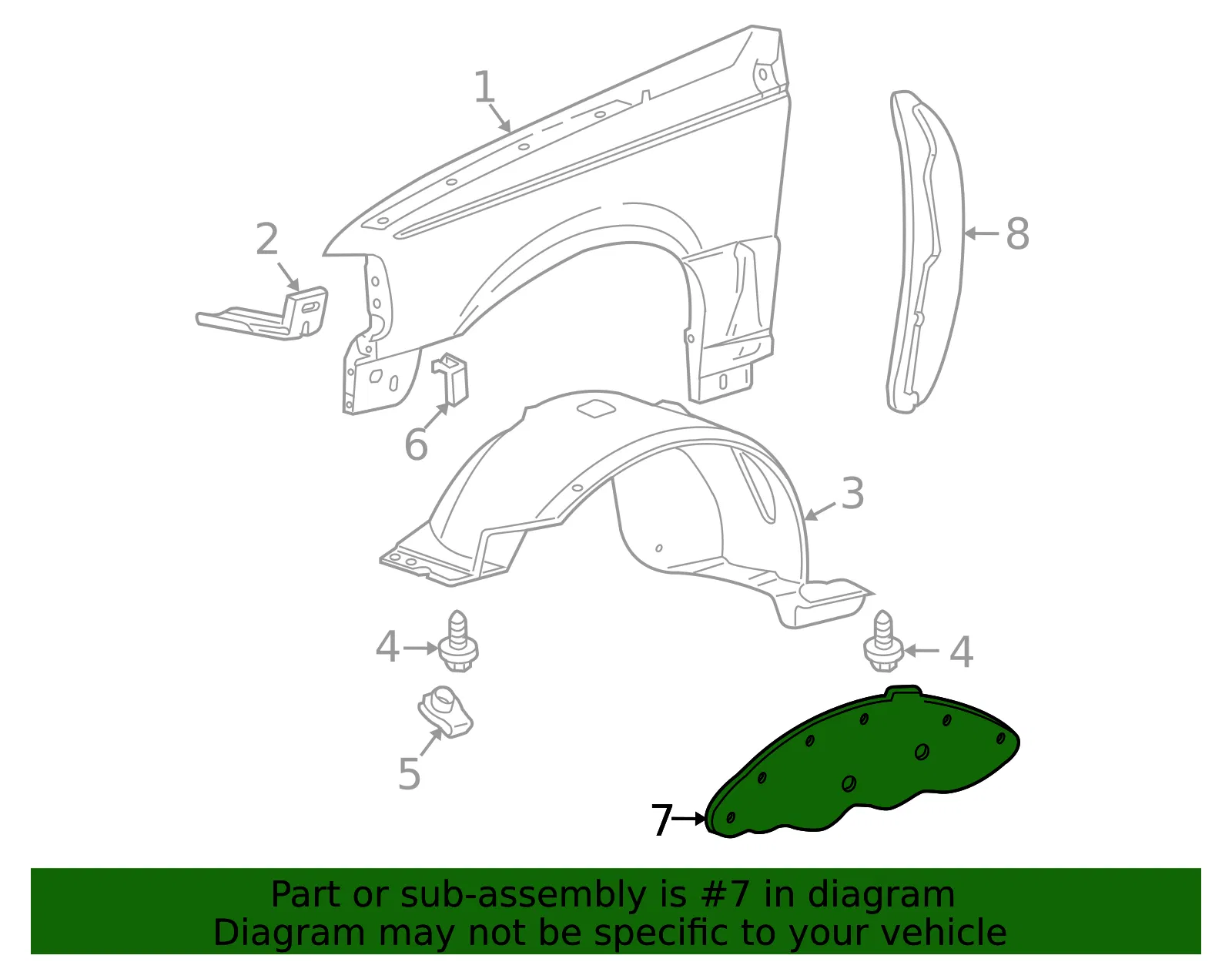 Splash Shield - Ford (7L5Z-16102-A) - view 6