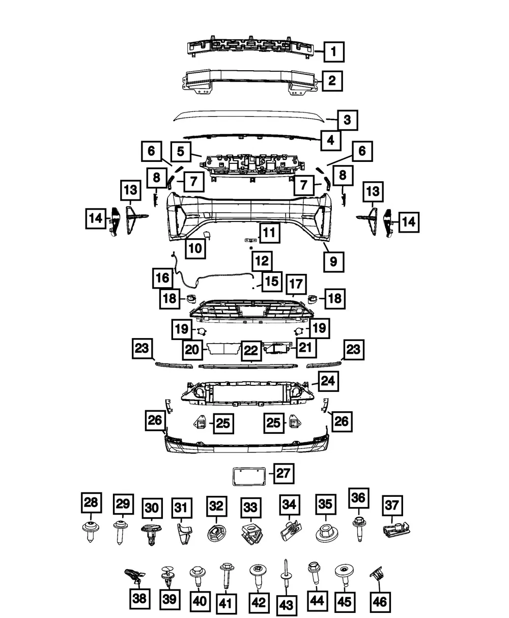 Texture Grille - Mopar (7LB66TZZAB)