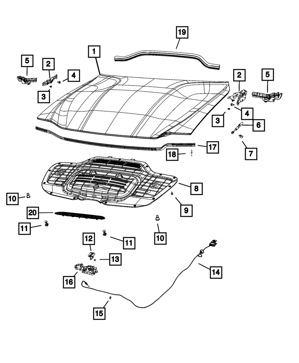 Hood Panel - Mopar (7LS88GXHAA)