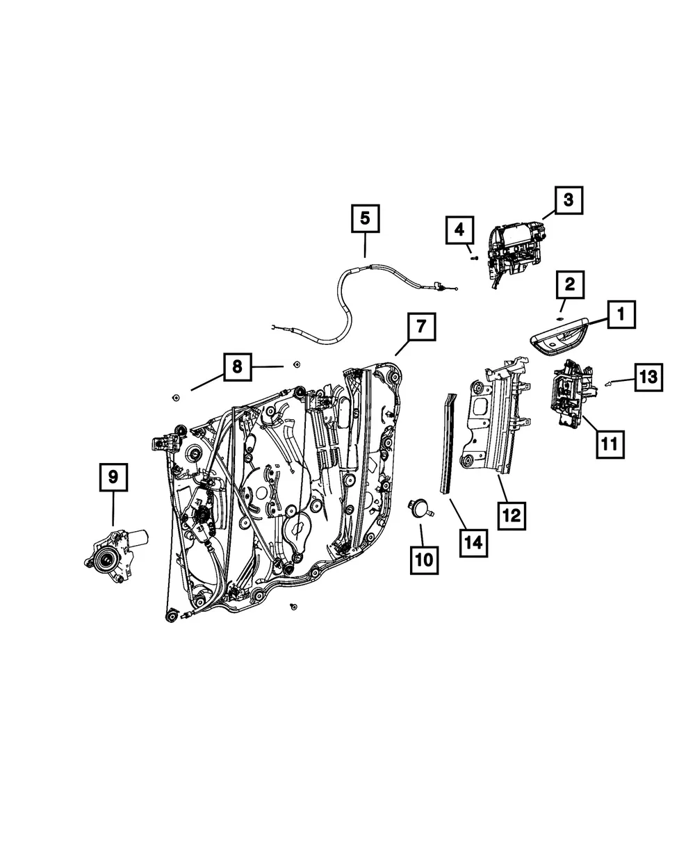 Exterior Door Handle, Right - Mopar (7LW82KXJAC)