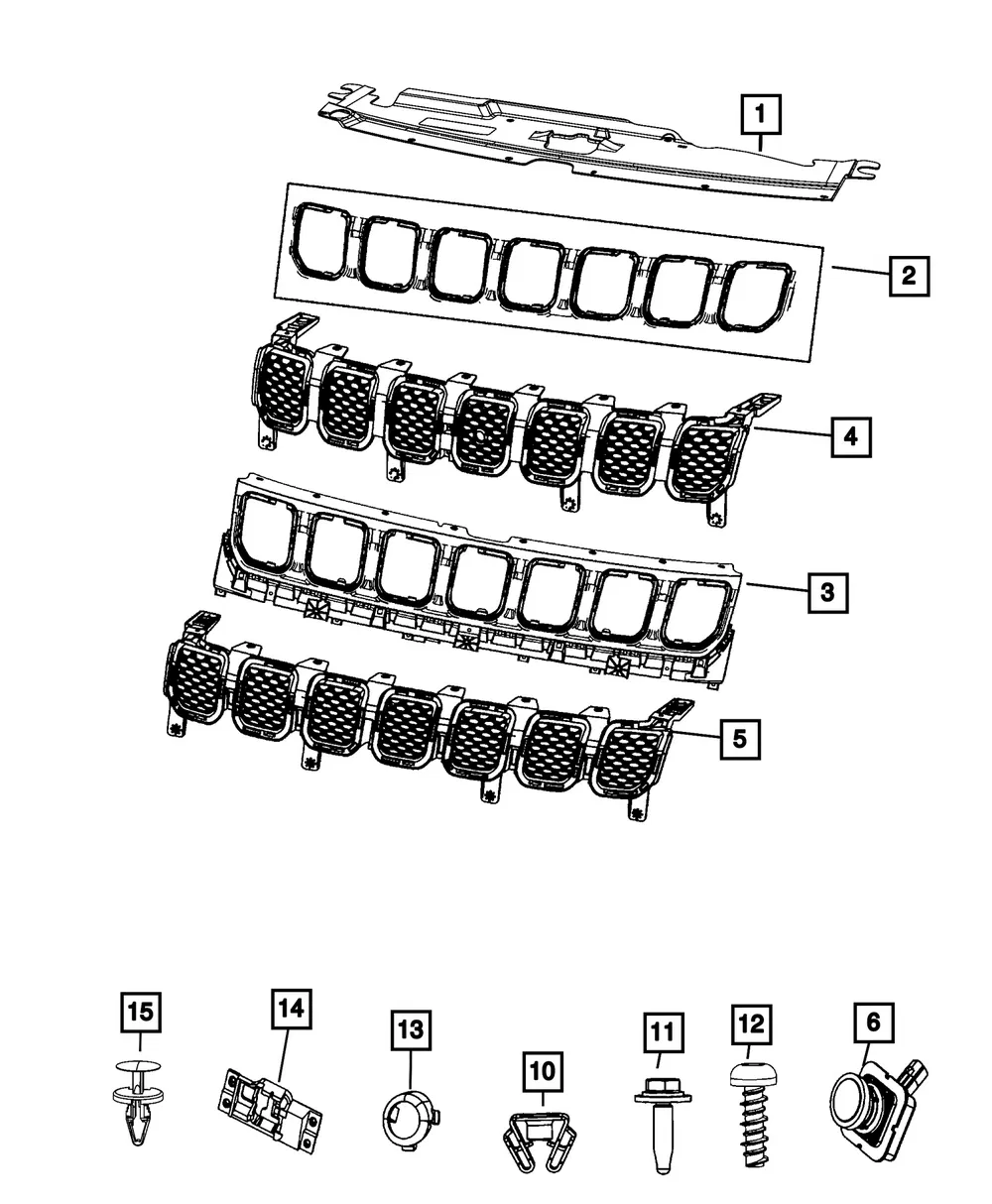 Texture Grille - Mopar (7RE38SZ0AA)