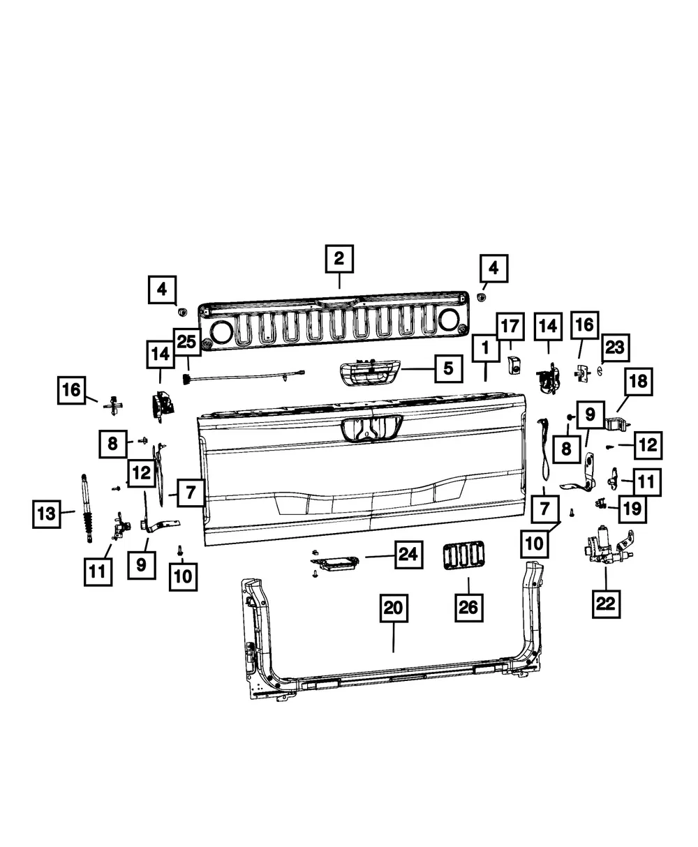 Tailgate Handle - Mopar (7SS26LPSAA) - view 3