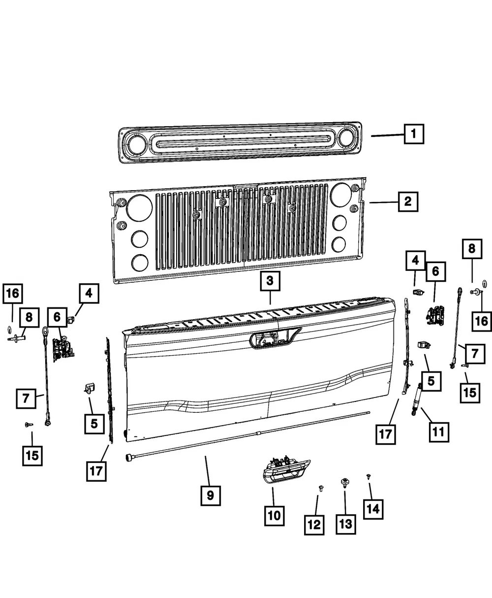 Tailgate Handle - Mopar (7SS26PDNAA) - view 4