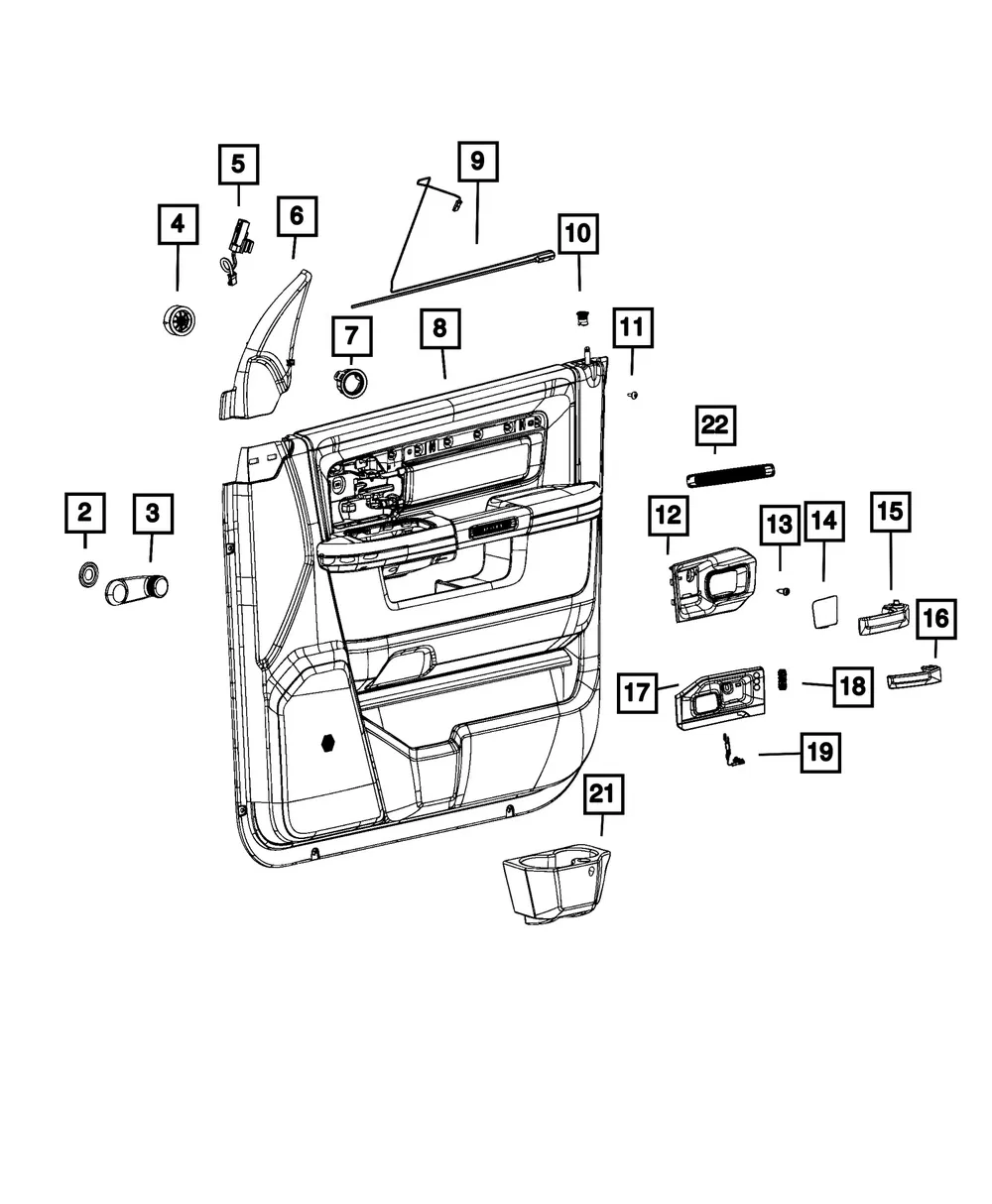 Mirror Flag Cover, Left - Mopar (7ST131X7AA)