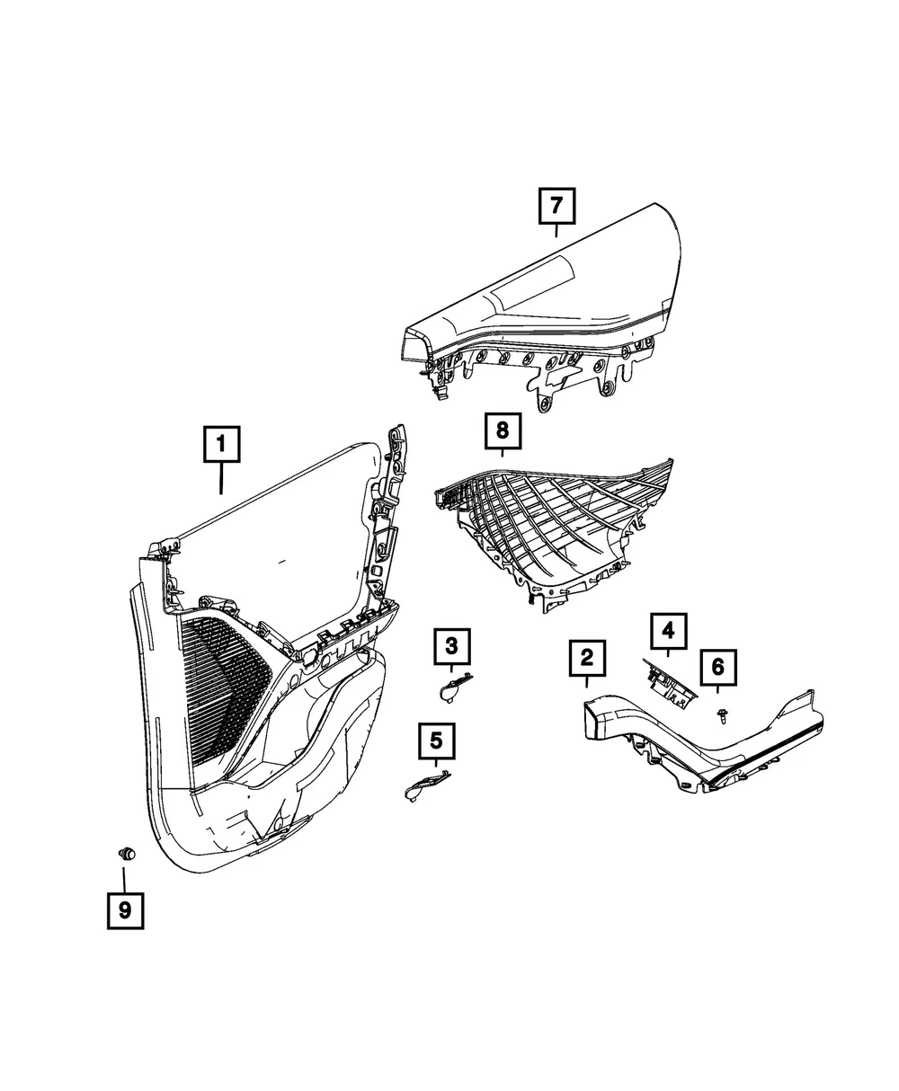 Door Handle Plug, Right - Mopar (7TF14TX7AA)