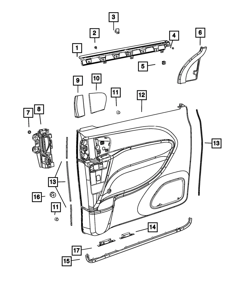 Window Shade Hook - Mopar (7VK21DX9AB) - view 3
