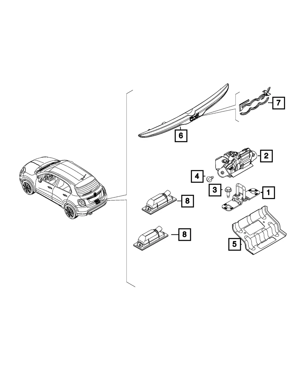Lift-Gate Handle - Mopar (7bh85u00aa)