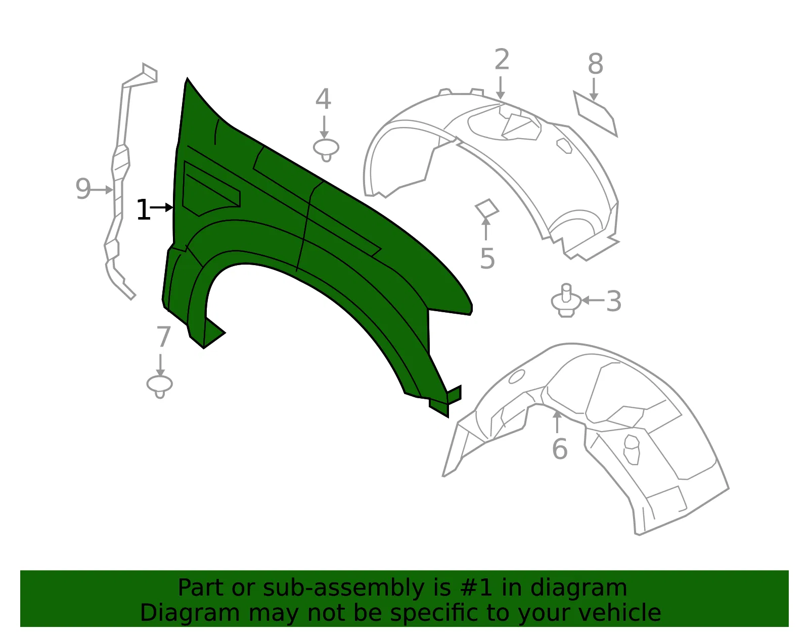 Fender Assembly Front - Ford (7c3z16006b) - view 5